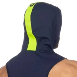 Débardeur à Capuche Bande Logo Bleu Marine 5 Débardeur à Capuche Bande Logo Bleu Marine -Boutique De Sous-vêtements debardeur a capuche bande logo bleu marine addicted 2