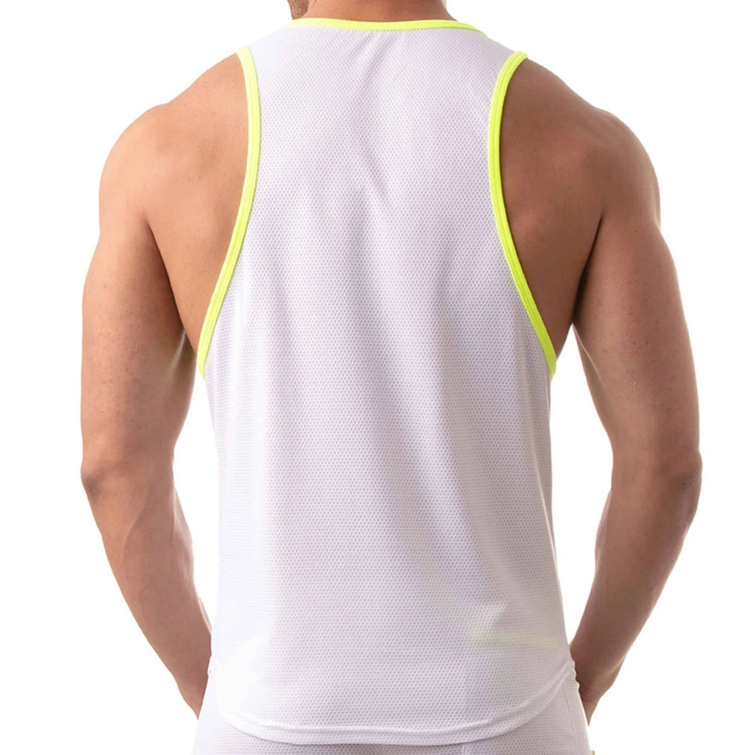 Débardeur Athletic Mesh Blanc 2 Débardeur Athletic Mesh Blanc – Image 2