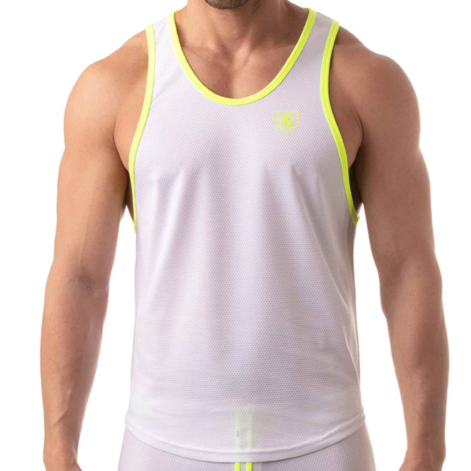 Débardeur Athletic Mesh Blanc 1 Débardeur Athletic Mesh Blanc