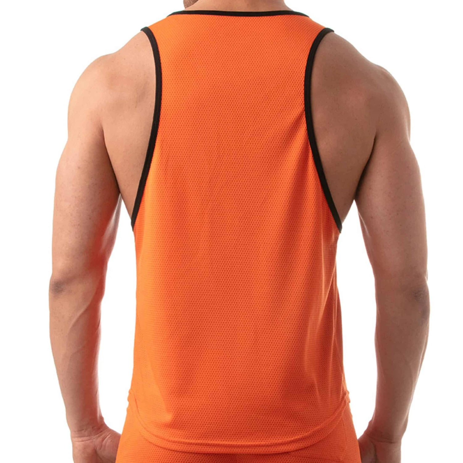 Débardeur Athletic Mesh Orange 2 Débardeur Athletic Mesh Orange – Image 2
