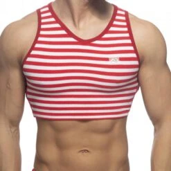 Débardeur Crop Velvet Sailor Rouge