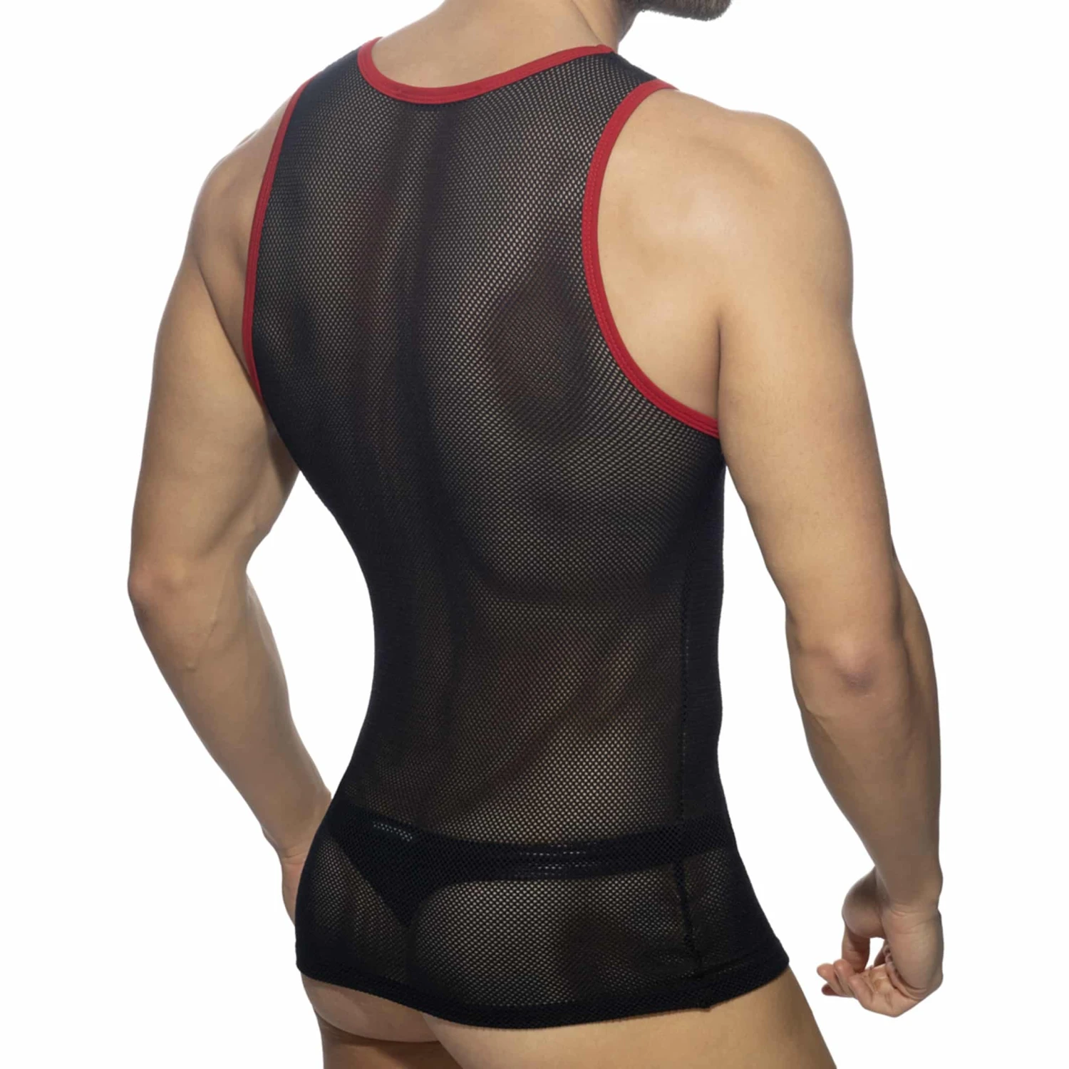 Débardeur Crossed Mesh Noir - Rouge 2 Débardeur Crossed Mesh Noir - Rouge – Image 2