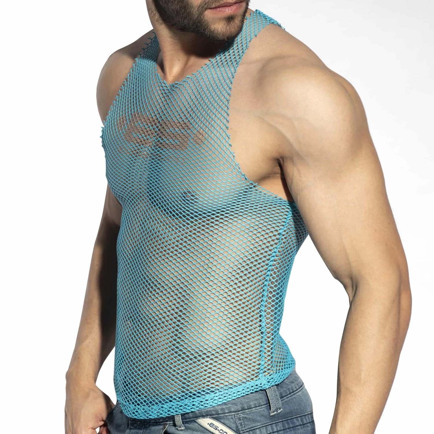 Débardeur Filet Turquoise 2 Débardeur Filet Turquoise – Image 2