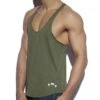 Débardeur Fitness Uni Kaki