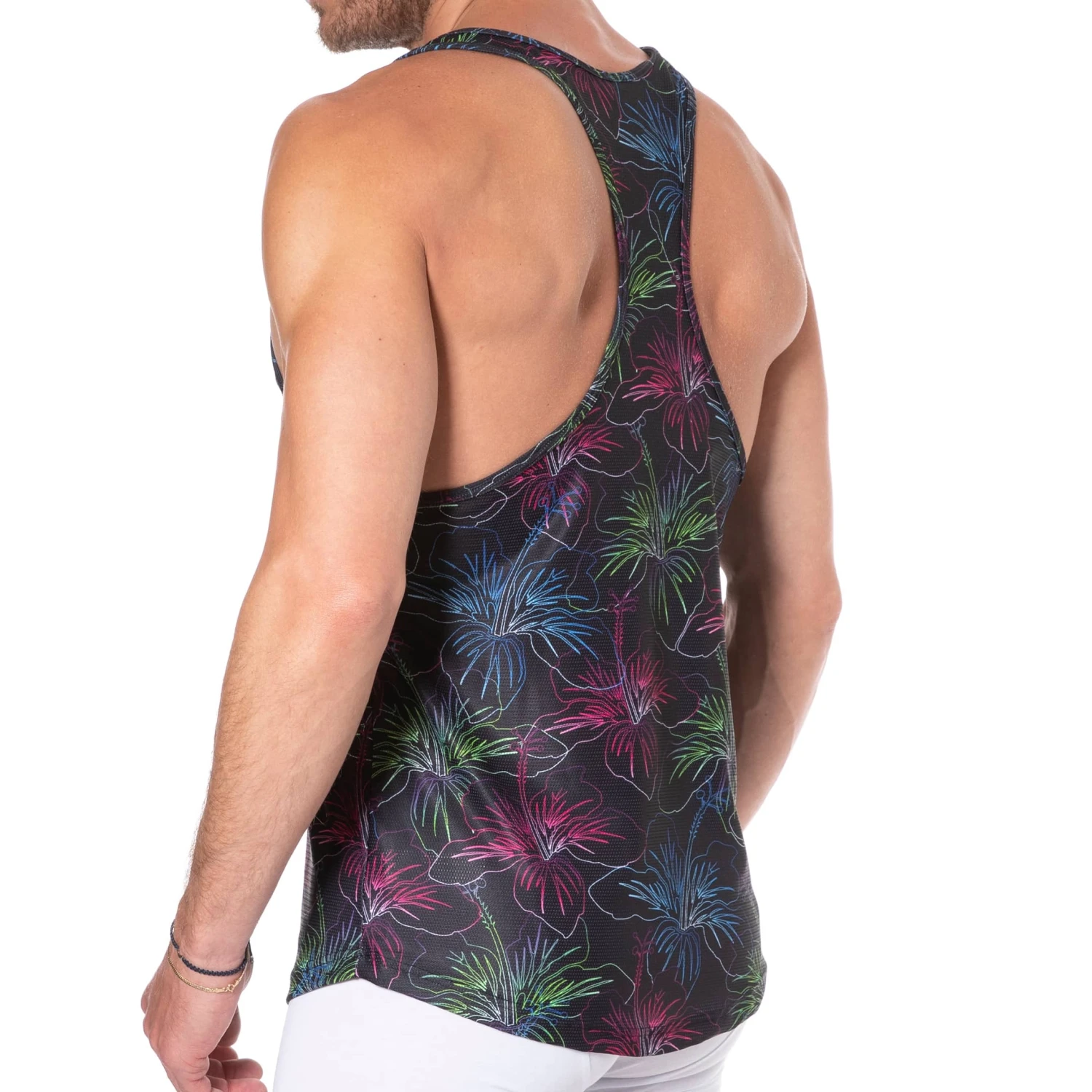 Débardeur Hibiscus Noir 2 Débardeur Hibiscus Noir – Image 2