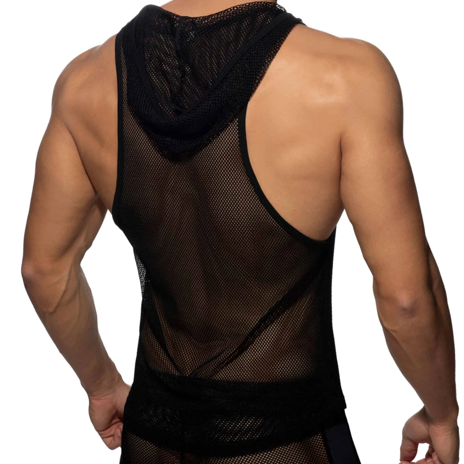 Débardeur Hoody Mesh Noir 2 Débardeur Hoody Mesh Noir – Image 2