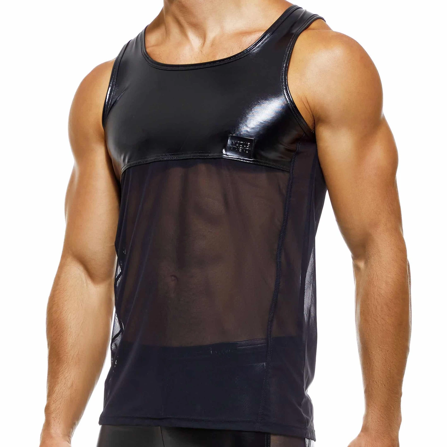 Débardeur Latex - Voile Noir 2 Débardeur Latex - Voile Noir – Image 2