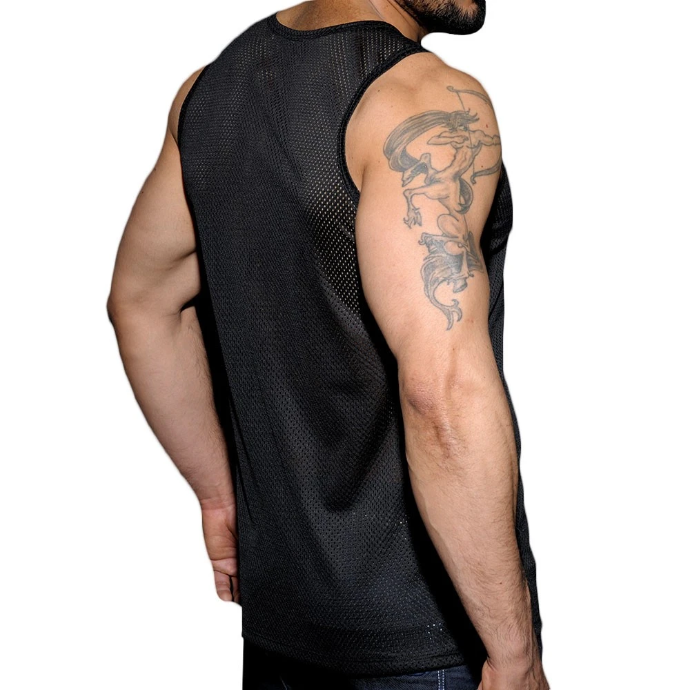 Débardeur Mesh Noir- Jaune 2 Débardeur Mesh Noir- Jaune – Image 2