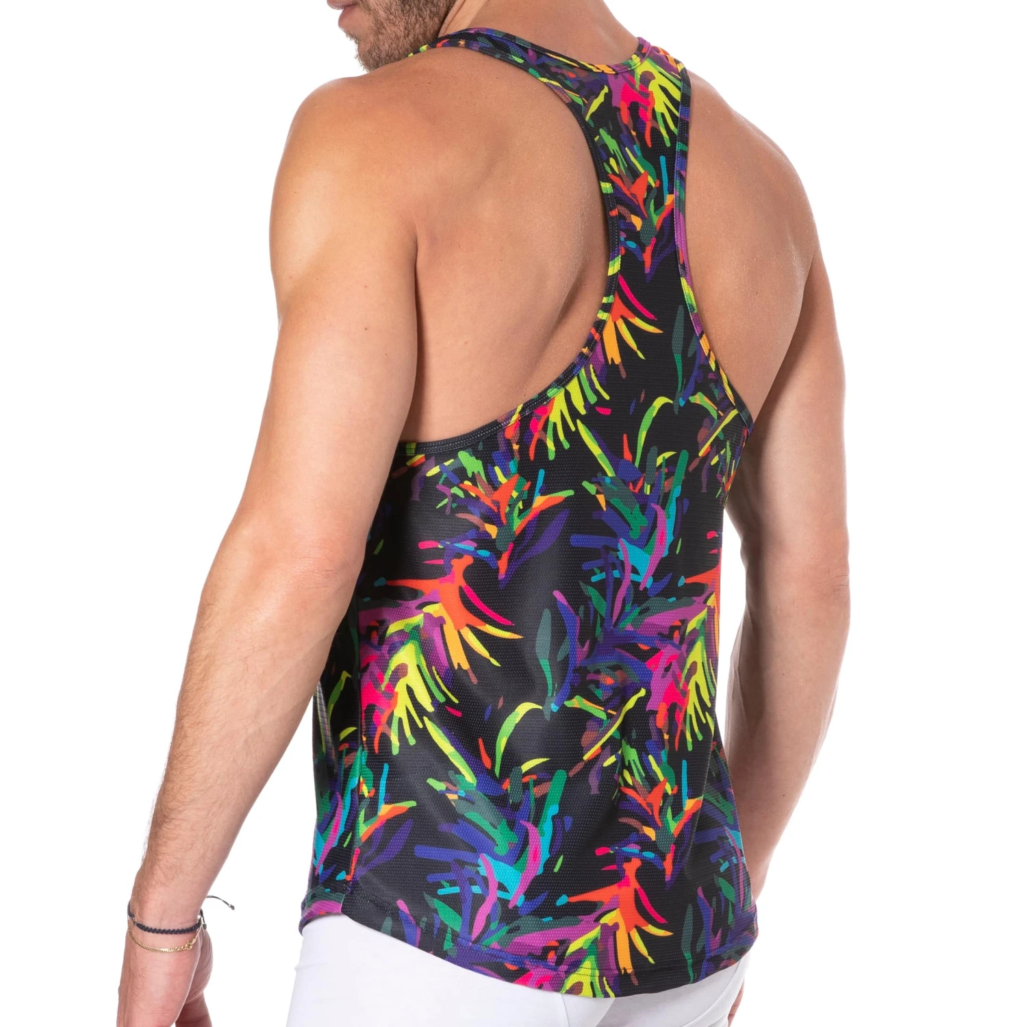 Débardeur Painted Flowers Noir 2 Débardeur Painted Flowers Noir – Image 2