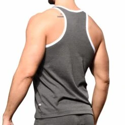 Débardeur Phys. Ed. Varsity Gris Anthracite -Boutique De Sous-vêtements debardeur phys ed varsity gris anthracite andrew christian 2