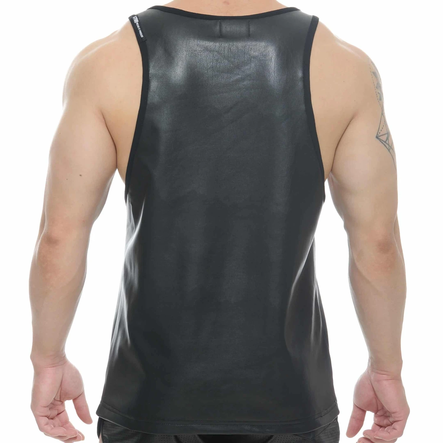 Débardeur Pierce Simili-Cuir Noir 3 Débardeur Pierce Simili-Cuir Noir – Image 3