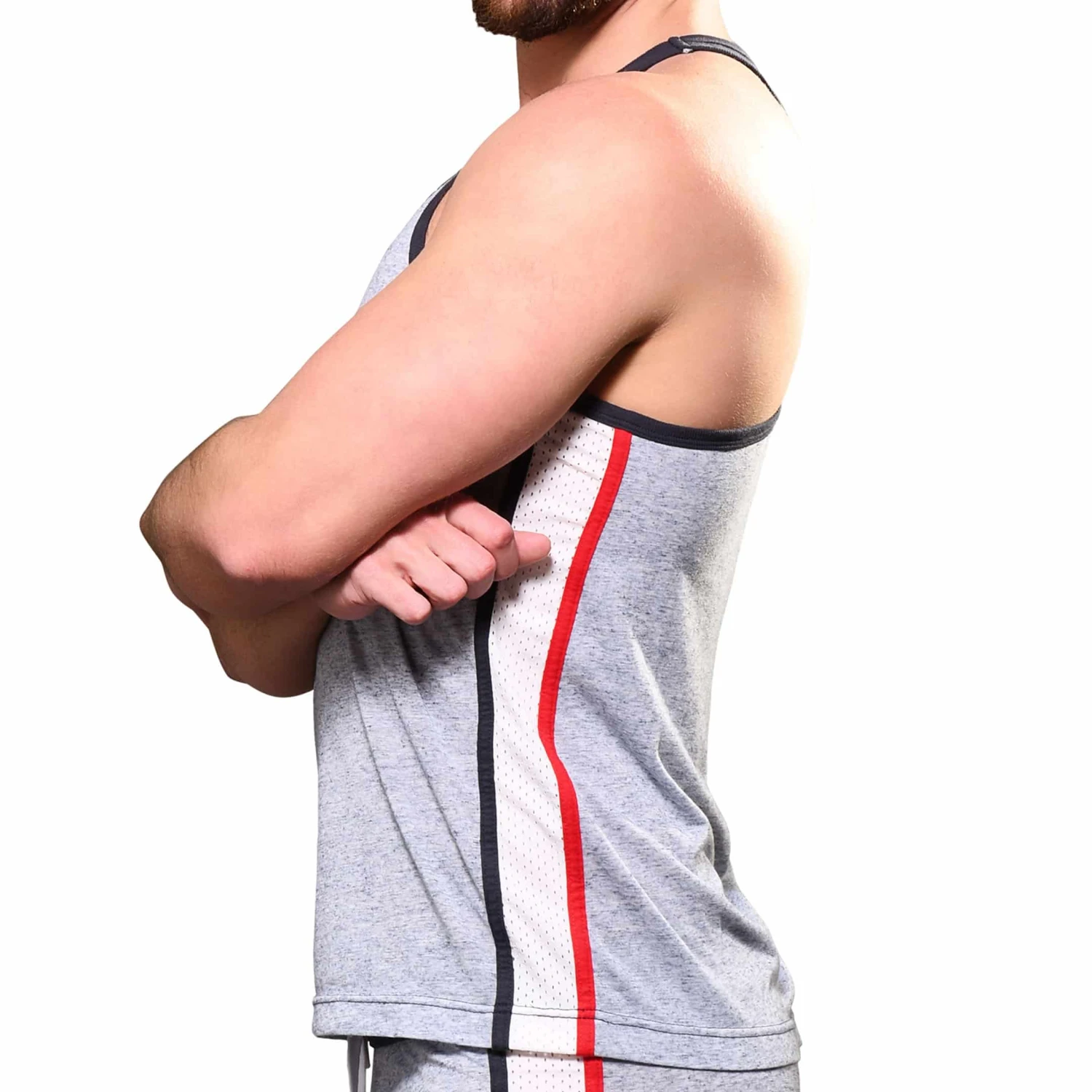 Débardeur Sport Bleu Gris Chiné 2 Débardeur Sport Bleu Gris Chiné – Image 2