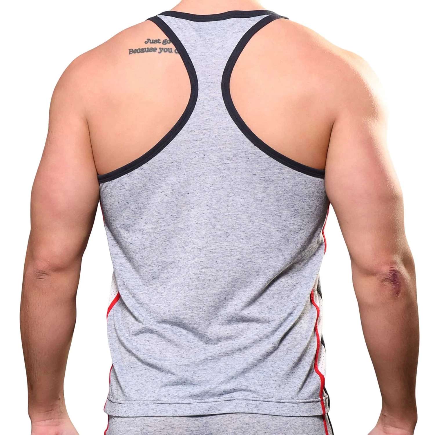 Débardeur Sport Bleu Gris Chiné 4 Débardeur Sport Bleu Gris Chiné – Image 4