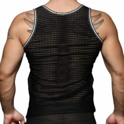 Débardeur Sports Mesh Noir -Boutique De Sous-vêtements debardeur sports mesh noir andrew christian 3