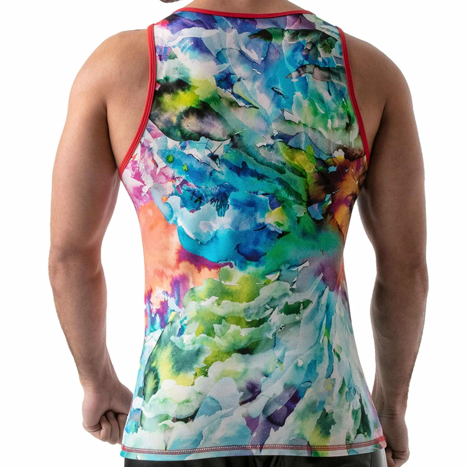 Débardeur Tie Dye Coton Rouge 2 Débardeur Tie Dye Coton Rouge – Image 2