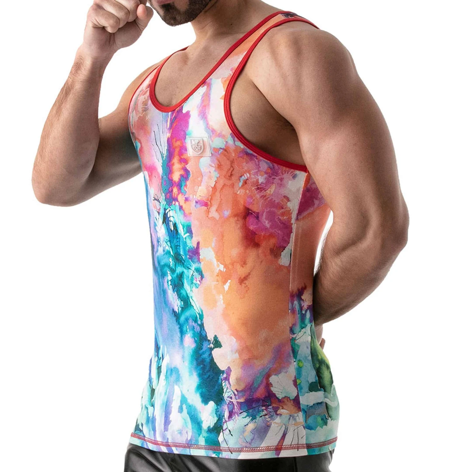 Débardeur Tie Dye Coton Rouge 1 Débardeur Tie Dye Coton Rouge