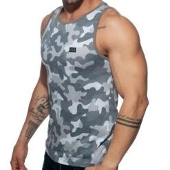 Débardeur Washed Camo Gris