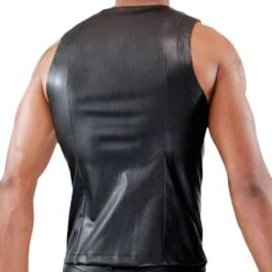 Débardeur Zippé Fetish Noir 7 Débardeur Zippé Fetish Noir -Boutique De Sous-vêtements debardeur zippe fetish noir tof 3