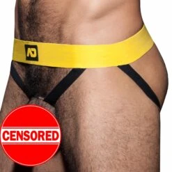 Double Jock Strap Cockring Jaune