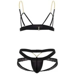 Ensemble Harnais - Jock Strap Noir 8 Ensemble Harnais - Jock Strap Noir -Boutique De Sous-vêtements ensemble harnais jock strap noir candyman 3