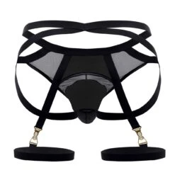 Ensemble Jarretière - Jock Strap Noir 9 Ensemble Jarretière - Jock Strap Noir -Boutique De Sous-vêtements ensemble jarretiere jock strap noir candyman 4