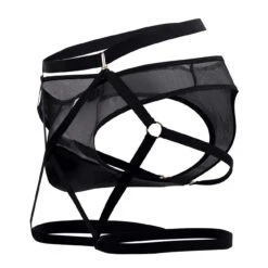 Ensemble Jarretière - String Résille Noir -Boutique De Sous-vêtements ensemble jarretiere string resille noir candyman 3