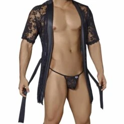 Ensemble Kimono - String Dentelle Noir