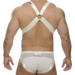 Harnais Body Odyssey Blanc - Or 5 Harnais Body Odyssey Blanc - Or -Boutique De Sous-vêtements harnais body odyssey blanc or stud 2