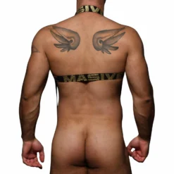 Harnais C-Ring Massive Stud Noir - Or -Boutique De Sous-vêtements harnais c ring massive stud noir or andrew christian 3