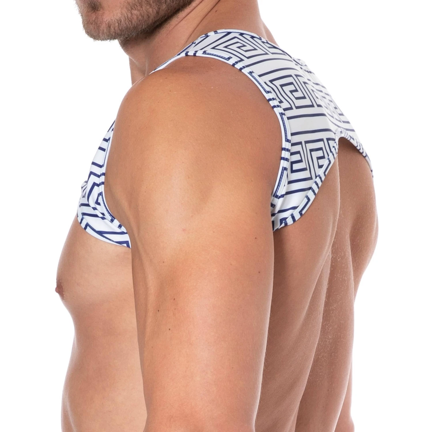 Harnais Greek Frame Blanc - Bleu 2 Harnais Greek Frame Blanc - Bleu – Image 2