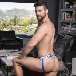 Jock Strap Almost Naked Power Rib Bleu Roi 7 Jock Strap Almost Naked Power Rib Bleu Roi -Boutique De Sous-vêtements jock strap almost naked power rib bleu roi andrew christian 3