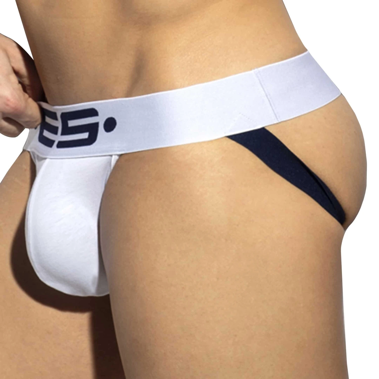 Jock Strap Basic Coton Blanc 2 Jock Strap Basic Coton Blanc – Image 2