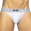 Jock Strap Bikini Recycled Rib Blanc
