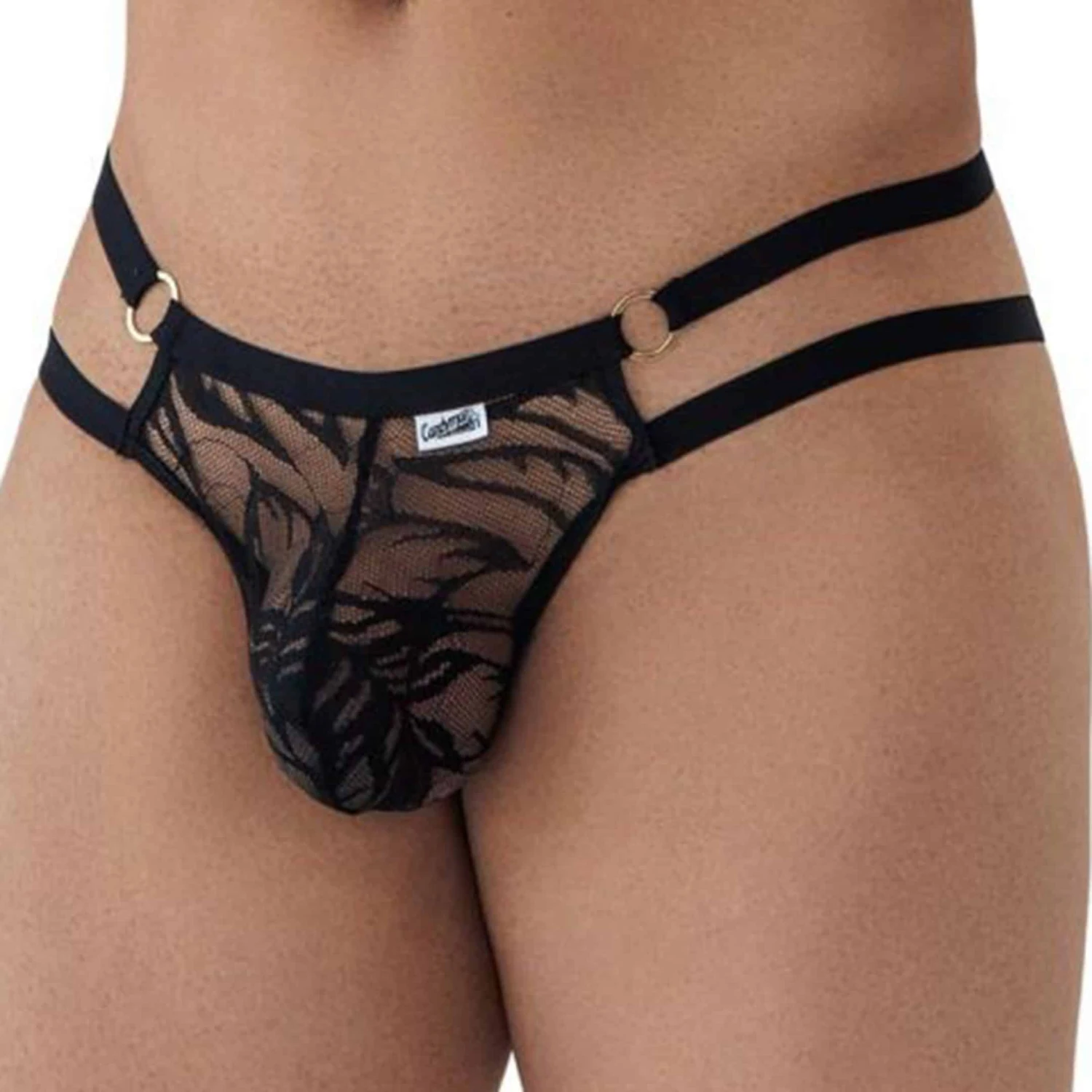 Jock Strap Dentelle Et Chaînette Noir 2 Jock Strap Dentelle Et Chaînette Noir – Image 2