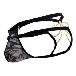 Jock Strap Dentelle Et Chaînette Noir 8 Jock Strap Dentelle Et Chaînette Noir -Boutique De Sous-vêtements jock strap dentelle et chainette noir candyman 3
