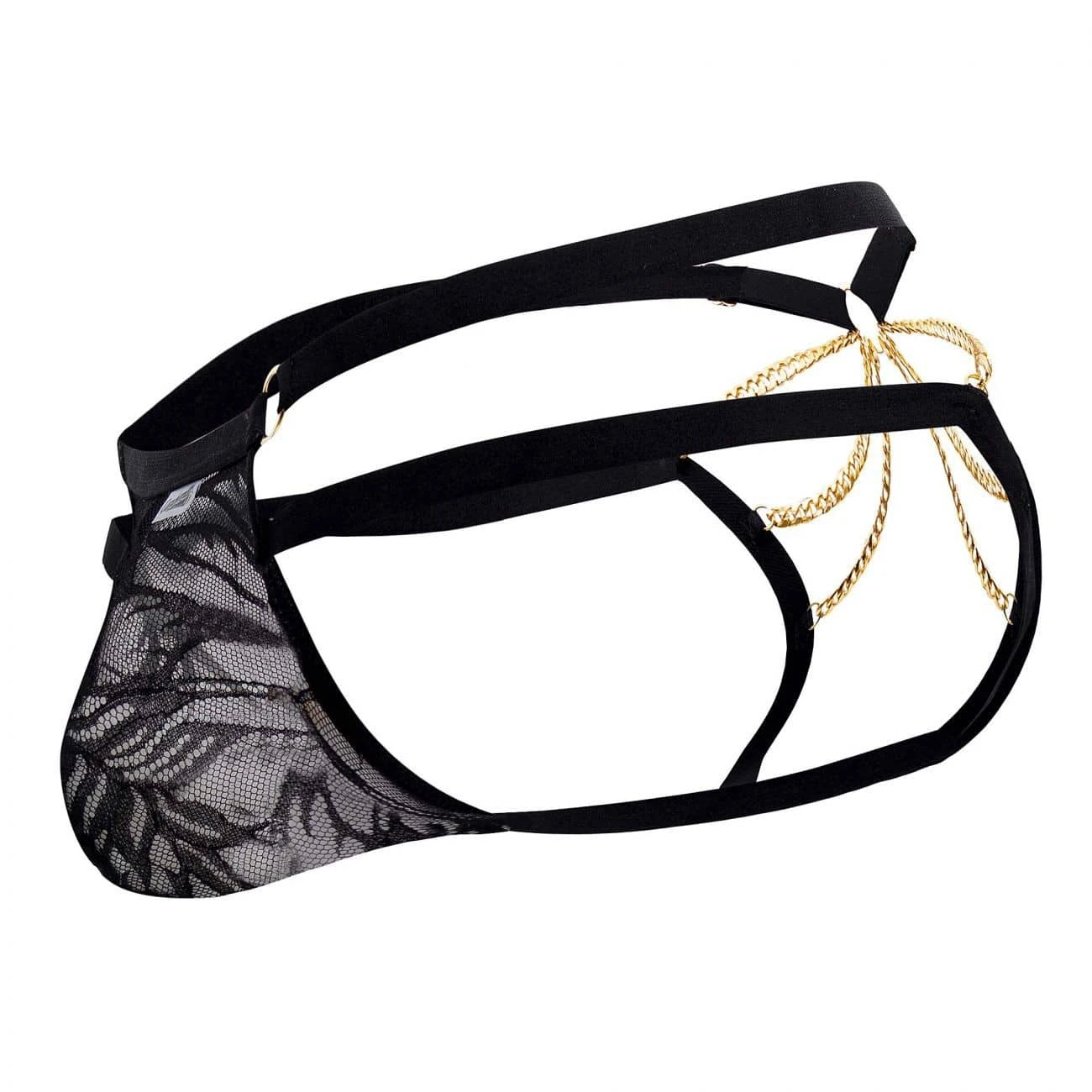 Jock Strap Dentelle Et Chaînette Noir 4 Jock Strap Dentelle Et Chaînette Noir – Image 4
