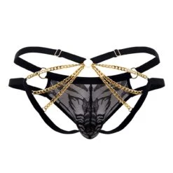 Jock Strap Dentelle Et Chaînette Noir 9 Jock Strap Dentelle Et Chaînette Noir -Boutique De Sous-vêtements jock strap dentelle et chainette noir candyman 4