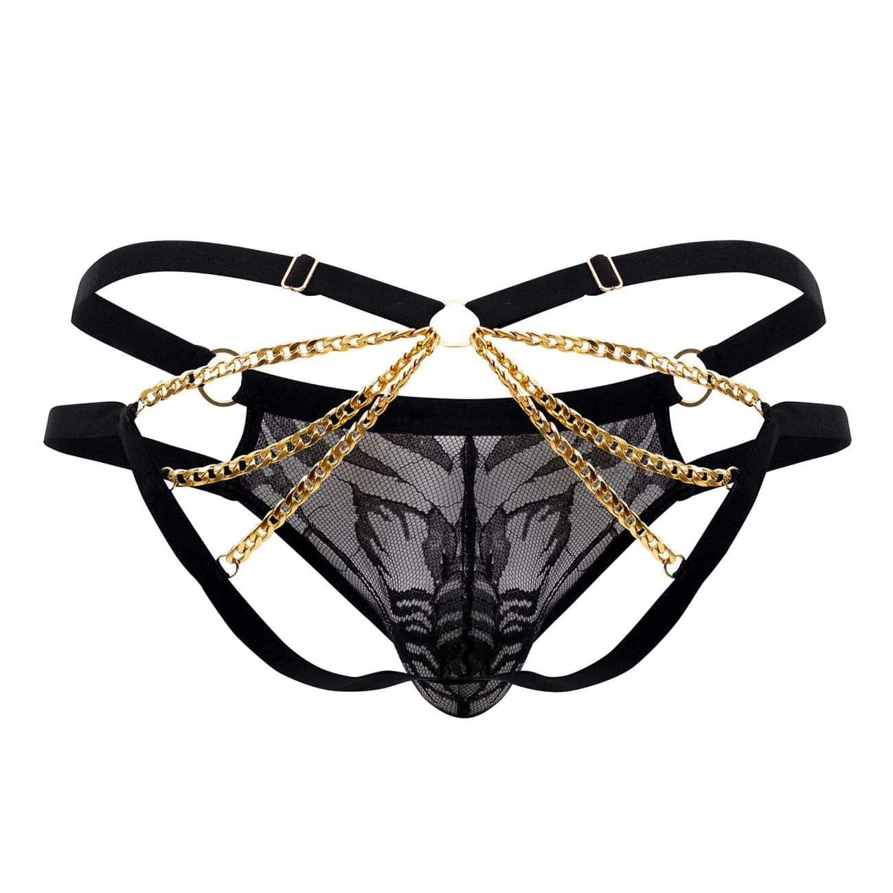 Jock Strap Dentelle Et Chaînette Noir 5 Jock Strap Dentelle Et Chaînette Noir – Image 5