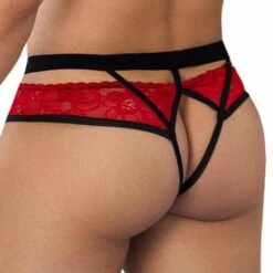 Jock Strap Dentelle Rouge