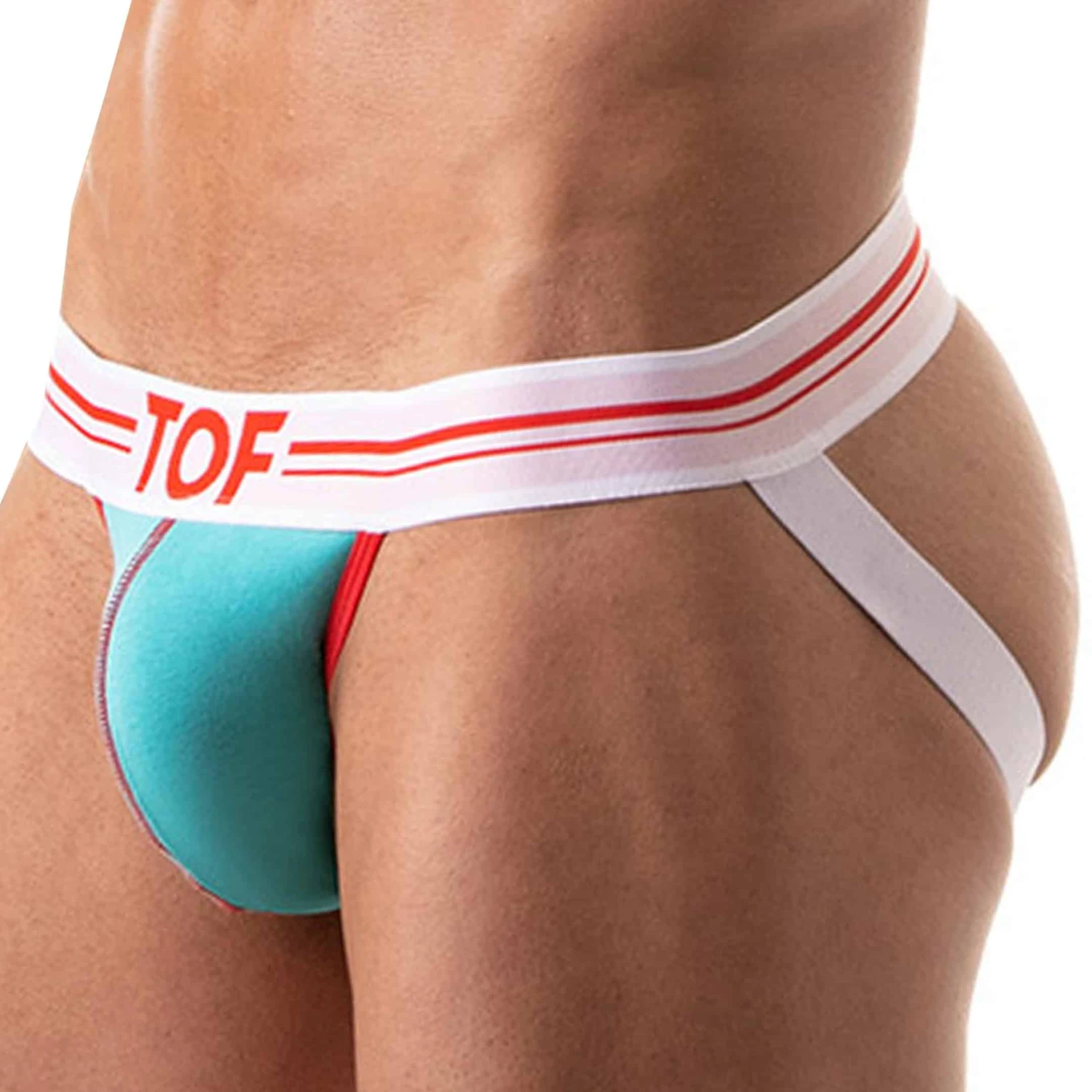 Jock Strap French Coton Bleu Turquoise 2 Jock Strap French Coton Bleu Turquoise – Image 2