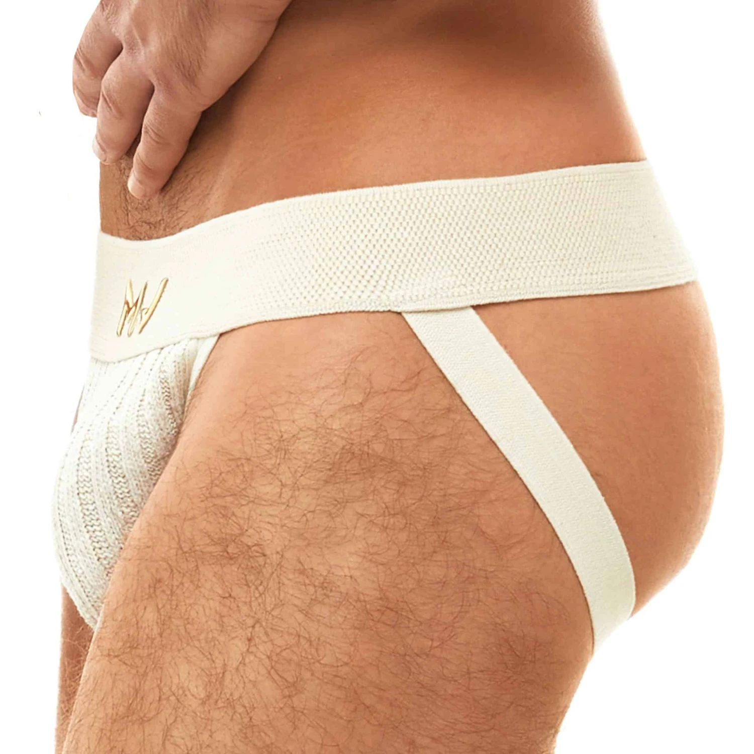 Jock Strap Knitted Ivoire 2 Jock Strap Knitted Ivoire – Image 2