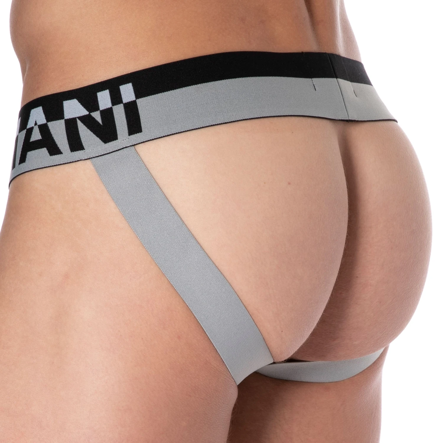 Jock Strap Megalogo Coton Gris Pierre 2 Jock Strap Megalogo Coton Gris Pierre – Image 2