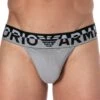 Jock Strap Megalogo Coton Gris Pierre