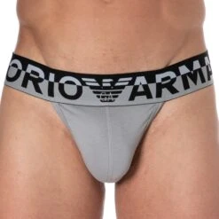 Jock Strap Megalogo Coton Gris Pierre