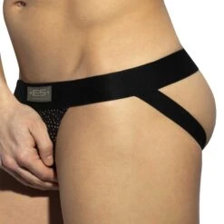 Jock Strap Net Glitter Noir