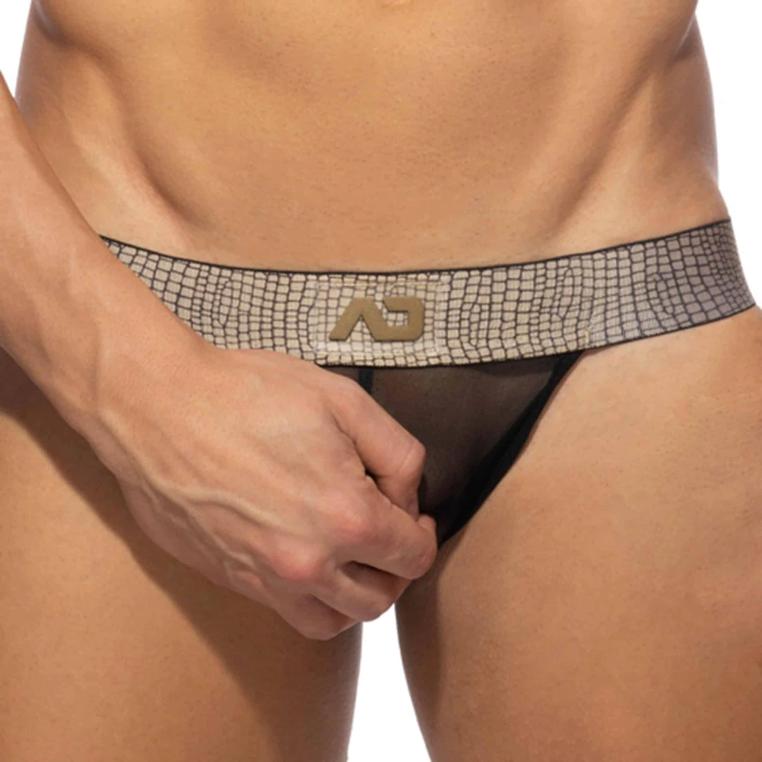 Jock Strap Net Snake Noir - Or 3 Jock Strap Net Snake Noir - Or – Image 3