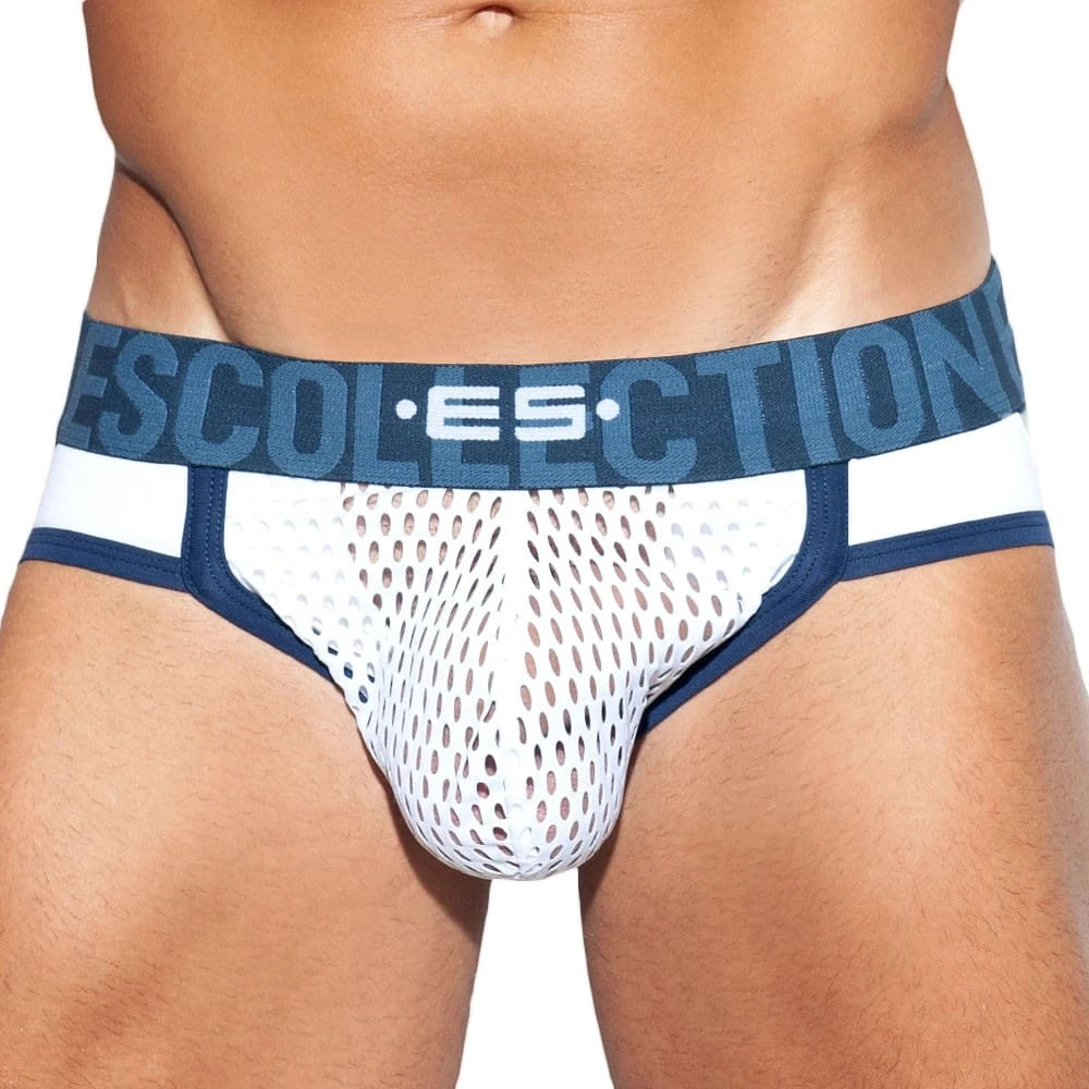 Jock Strap Open Mesh Blanc 1 Jock Strap Open Mesh Blanc