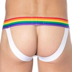Jock Strap Rainbow Blanc 5 Jock Strap Rainbow Blanc -Boutique De Sous-vêtements jock strap rainbow blanc sku 2