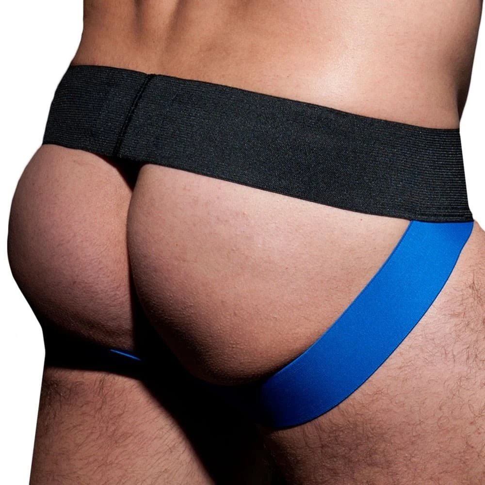 Jock Strap Rib Noir - Royal 2 Jock Strap Rib Noir - Royal – Image 2