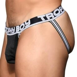 Jock Strap Trophy Boy Mesh Noir